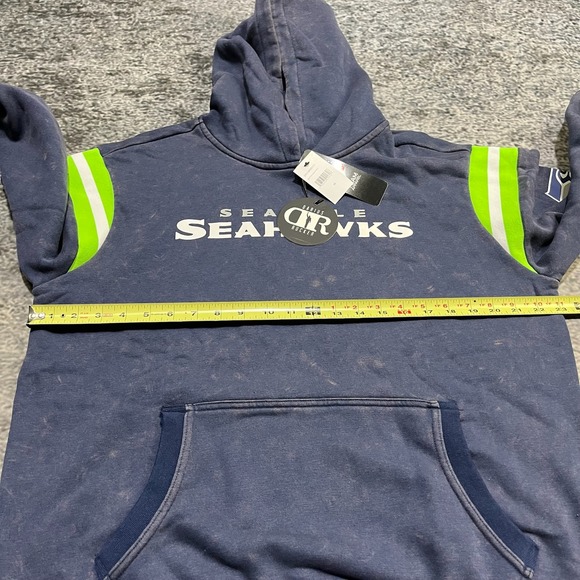 NWT Seattle Seahawks Darius Rucker Hoodie Sweatshirt Mens Medium NFL Blue - Picture 7 of 10